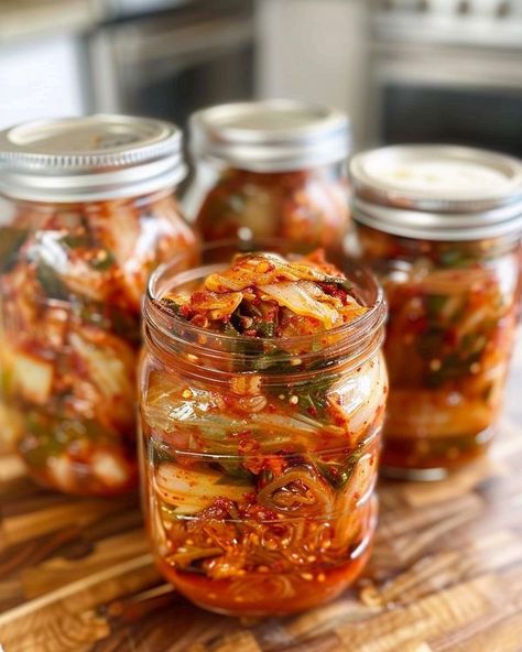 Mama's Old Recipes  �� | Homemade Kimchi (Kimchee) | Facebook Homemade Kimchi, Kimchi Recipe, Napa Cabbage, Recipes Homemade, Old Recipes, Fermented Foods, Kimchi, Sea Salt, Food Inspiration