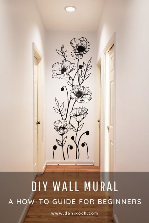 Wall Drawing Ideas Diy, Bedroom Decor Diy Ideas, Diy Wall Mural Ideas, Diy Wall Mural, Wall Murals Painted Diy, Wall Mural Ideas, Wall Drawing Ideas, Bathroom Wall Mural, Bathroom Mural