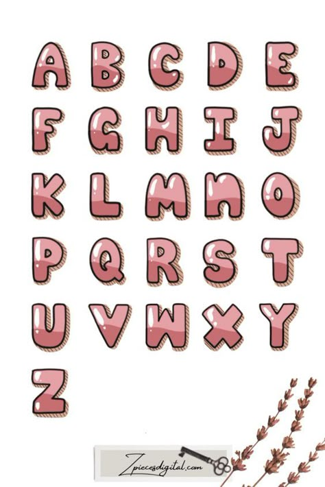 Lettering Fonts Easy Alphabet, Font Easy To Write, Happy Fonts Alphabet, Lettering Fonts Handwriting Alphabet, Font Abjad, Easy Lettering Styles Alphabet Fonts, Hand Lettering Fonts Alphabet Handwriting, Easy Hand Lettering Fonts Alphabet, Bubble Fonts Alphabet