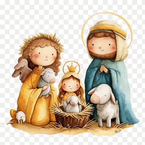 Nativity scene clipart Nativity Scene Clipart, Bible Illustrations Art, Nativity Christmas Cards, Nativity Scene Characters, Nativity Angel, Christmas Crafts Cards, Nativity Clipart, Kawaii Fruit, Yellow Feathers