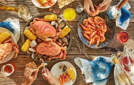 Seafood Feast At Home, Seafood Party, Fresh Scallops, Seafood Feast, Fresh Lobster, Clam Bake, Frozen Shrimp, Grilled Seafood, Seafood Soup