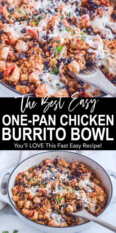 Chicken Rice Beans, Beans Recipe Healthy, Burrito Bowl Meal Prep, Healthy Burrito Bowl, Boiled Chicken Recipes, Rice And Beans Recipe, Burrito Bowls Recipe, Chicken Rice Bowls, Chicken Burrito