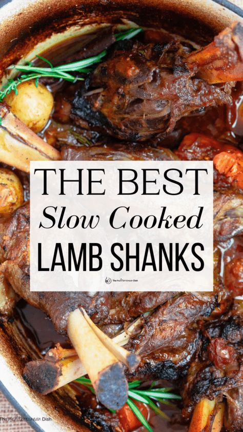 Braised Lamb Shanks Slow Cooker, Persian Lamb Shank Recipe, Lamb Shank Stew, Crockpot Lamb, Braised Lamb Shanks Recipe, Roasted Lamb Shanks, Lamb Shanks Slow Cooker, Lamb Roast Recipe, Cook Lamb