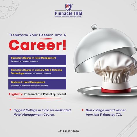 Your Path to Excellence in Hospitality Starts at Pinnacle IHM, Indian's biggest dedicated college for Hotel Management.  Elevate your career with our esteemed BHMCT & BCTCA programs in Hotel Management!  Experience industry-relevant curriculum, expert guidance, and unparalleled networking opportunities.  Enroll now! Limited seats available.   To get more information, Visit: https://pinnacleihm.com/  #PinnacleIHM  #HotelManagement #BHMCT #BCTCA #Culinaryskills #Eventmanagement Hotel Management Hospitality, Enroll Now, Hotel Management, Culinary Skills, Event Management, Career, Technology, Hotel, Quick Saves