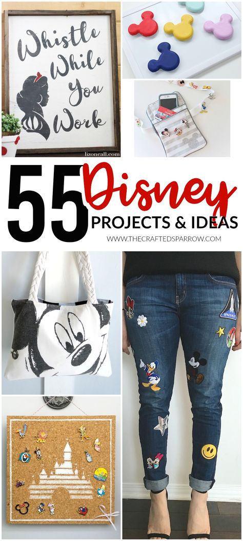 55 Disney Projects & Ideas Disney Projects, Casa Disney, Silhouette Disney, Deco Disney, Disney Diy Crafts, Disney Rooms, Diy Disney, Disney Home Decor, Disney Fantasy