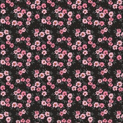 Small Flower Print Pattern, Small Flower Wallpaper, Floral Black Background, Small Flower Design, Small Floral Pattern, Vintage Wallpaper Patterns, Flowers Black Background, Black Background Design, Flower Print Pattern