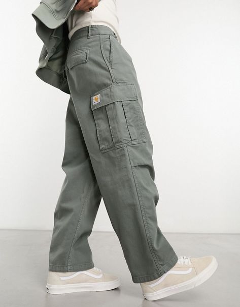 Trousers & Chinos by Carhartt WIP Make your jeans jealous Regular rise Belt loops Functional pockets Branded patch Relaxed fit Pantalon Carhartt, Fashion Bella, Relaxed Trousers, Relax Pants, Carhartt Pants, Mens Style Guide, Cool Outfits For Men, Streetwear Men Outfits, Carhartt Wip