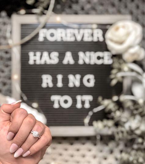 Forever has a nice ring to it. Check out my wedding day nails and my amazing ring with its new band! Proposal Announcement, Wedding Day Nails, Engagement Announcement Photos, Engagement Pictures Poses, Family Engagement, Moody Wedding, Future Wedding Plans, Engagement Announcement, Engagement Photo Poses