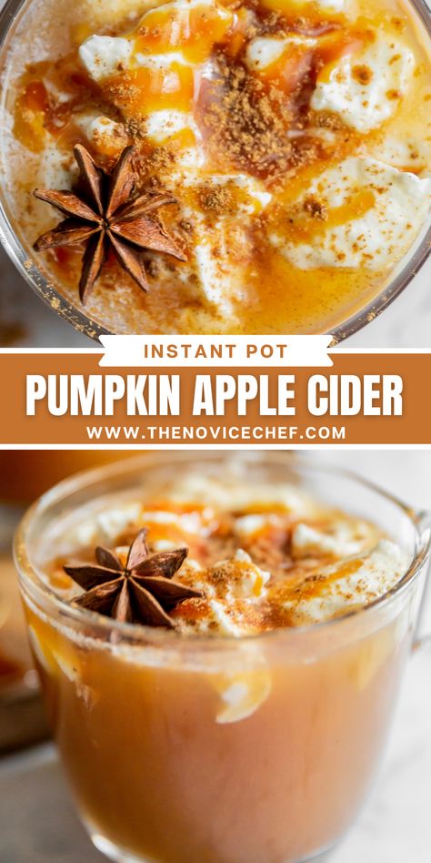 This Instant Pot Pumpkin Apple Cider is the quintessential spiced Fall drink that can be served warm or chilled. Sweet apples, tart citrus, cinnamon, and rich pumpkin combine for the best homemade apple cider ever! Apple Cider From Scratch, Instant Pot Apple Cider, Pumpkin Apple Cider, Delicious Instant Pot Recipes, Make Apple Cider, Instant Pot Pumpkin, Sweet Apples, Apple Cider Recipe, Homemade Apple Cider