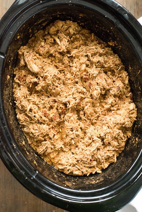 Slow Cooker Mexican Chicken Taco Meat. Savory, spicy chicken with a special trick to shred it effortlessly! Great for Mexican dishes, salads, soups. Makes enough for a crowd or to freeze for leftovers. Gluten-free. - BoulderLocavore.com Shredded Chicken For A Crowd, Taco Salad Bar For A Crowd, Crockpot Chicken Tacos For A Crowd, Mexican For A Crowd Parties, Crockpot Taco Meat For A Crowd, Chicken Tacos For A Crowd, Mexican For A Crowd, Taco Meat For A Crowd, Taco Bar For A Crowd