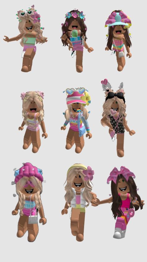 preppy Roblox avatars! Preppy Summer Roblox Avatars, Adopt Me Outfits Ideas Preppy, Beachy Roblox Avatar, Cute Summer Roblox Avatars, Adopt Me Preppy Avatar, Preppy Roblox Adopt Me, Preppy Adopt Me Outfits, Roblox Avatars Summer, Preppy Avatar Roblox Girl