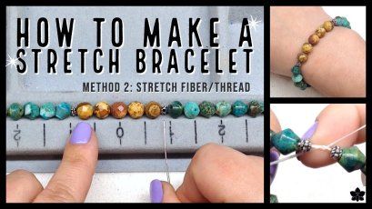 How to Make a Beaded Stretch Bracelet Tutorial, Method #2 Stretch Bracelet Length, Diy Elastic Bracelets Tutorials, How To Make A Stretchy Bead Bracelet, Diy Beaded Bracelet Designs, How To Make Stretchy Bracelets, Beading Patterns Free Bracelets, Stretch Bracelet Size Chart, Elastic Seed Bead Bracelets Diy, How To Make Bead Jewelry