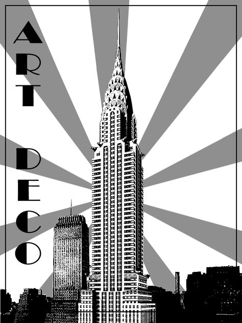 Art deco -New York- by masternoname on DeviantArt Art Deco New York, Affiches D'art Déco, Building Sketch, Building Photography, Motif Art Deco, Building Painting, Building Drawing, Art Deco Illustration, Building Illustration