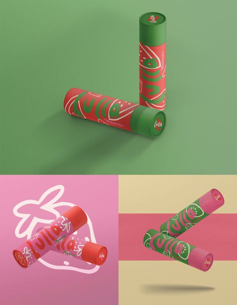 Lulla | Lip balm | Brand Identity Design | Behance Lip Balm Branding Design, Lip Balm Design, Kids Lip Balm, Balm Packaging, Lip Balm Packaging, Lip Balm Brands, Cardboard Design, Graphic Design Product, Lip Designs