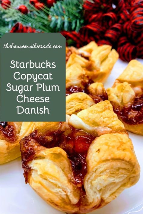 Plum Danish Recipe, Sugar Plum Danish, Sugar Plum Cheese Danish, Plum Danish, Spiced Jam, Sugar Plum Recipes, Cheese Danish Recipe, Danish Recipe, Plum Recipes