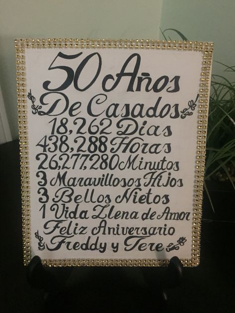 Boda de oro                                                                                                                                                     Más Fifty Wedding Anniversary Ideas 50 Party, 50 Aniversario De Bodas Ideas, Happy Aniversary, 50th Year Wedding Anniversary, Ideas Aniversario, 50th Golden Anniversary, 25th Wedding Anniversary Party, 50th Wedding Anniversary Party, 50th Anniversary Party