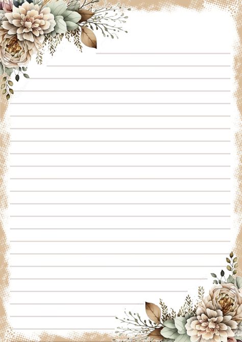 Printing Background For Letter Writing, Printable Borders For Paper, Free Printable Stationery Paper Design, Print Paper Design, Free Printable Stationery Paper, Vintage Writing Paper, Image Zen, Writing Paper Template, Printable Lined Paper