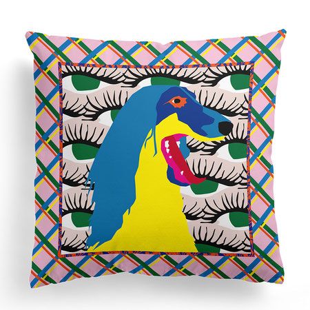 Funky Interior Design, Funky Cushions, Funky Pillows, Funky Patterns, Unique Pillow, Designer Drapes, Unique Pillows, Art And Illustration, Cozy Corner