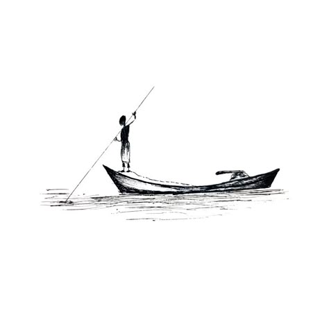 Man On Boat Tattoo, Kayak Sketch, Gondola Tattoo, Small Boat Tattoo, Sail Boat Tattoo, Fishing Boat Tattoo, Fisherman Tattoo, Ankle Tattoo Men, Boat Tattoo