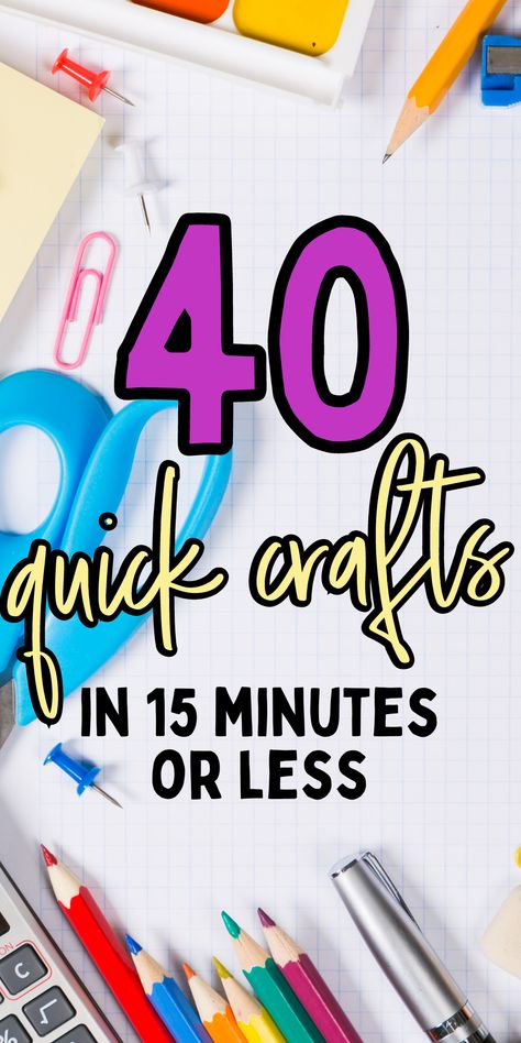 How To Make Easy Crafts, Easy Crafts To Make In Bulk, Make It And Take It Crafts, Simple Crafts For Seniors Easy Diy, Cheap And Easy Crafts For Adults, Easy Crafts For High Schoolers, Easy Last Minute Crafts, Easy Middle School Crafts, Easy Crafts For College Students