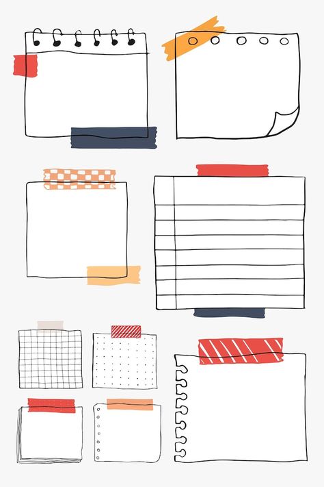 Blank Reminder Paper Notes, Goodnote Template, Corak Menjahit, Kraf Kertas, Paper Notes, Digital Notes, Bullet Journal Banner, Note Doodles, Bullet Journal Notes