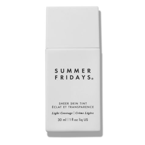 Sheer Skin Tint, Summer Friday Skin Tint, Summer Fridays Products, Summer Fridays Skincare, Best Skin Tint For Oily Skin, Summer Wishlist Products, Summer Fridays Skin Tint, Best Skin Tint, Skin Care Stuff