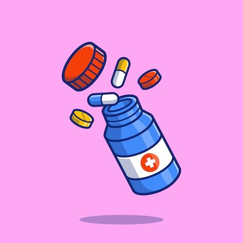 Premium Vector | Tablet Capsule Medicine Icon Illustration. Healthcare And Medical Icon Concept Isolated Medicine Icon, Sleep Cartoon, Pharmacy Art, Cartoon Template, Stick Drawings, Pharmacy Design, Medical Icon, Medicine Student, Vector Icons Illustration