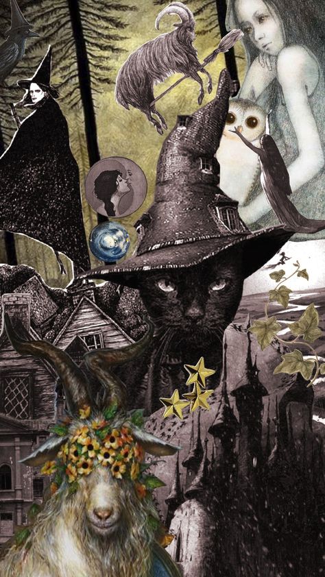 A collage of witchy artwork 🌟 #witch #fineart #witchcraft Witchy Collage, Witch Moodboard, Witch Collage, Cottagecore Collage, Witchy Artwork, Witch Trials, Spells Witchcraft, A Collage, Art Style