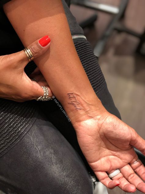 Cute Tattoos About God, Oh But God Tattoo, Dainty Godly Tattoos, God Is With You Tattoo, God Tattoos For Women Symbols, Dainty God Tattoos, But God Tattoo Words, Cute God Tattoos, Christian Word Tattoo Ideas