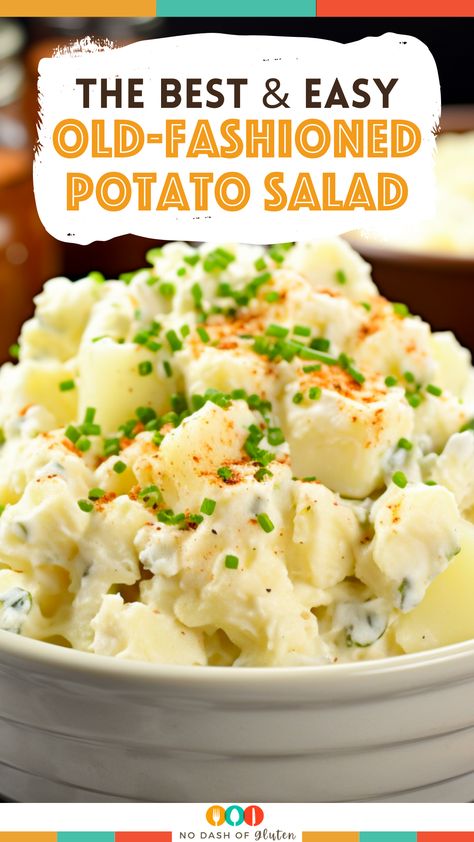 Savor the timeless taste of Old-Fashioned Potato Salad. Perfectly tender potatoes, creamy mayo, crisp celery, and hearty eggs create a nostalgic favorite. Ideal for picnics or family meals, it's easy and delicious. Visit our blog for the full recipe and bring this classic to your table. Pin now for a comforting homemade treat! Old Fashioned Potato Salad, Best Potato Salad Recipe, Homemade Potato Salads, Potato Salad Recipe Easy, Potato Salad With Egg, Classic Potato Salad, Easy Potato Salad, Beach Food, Potato Salad Recipe