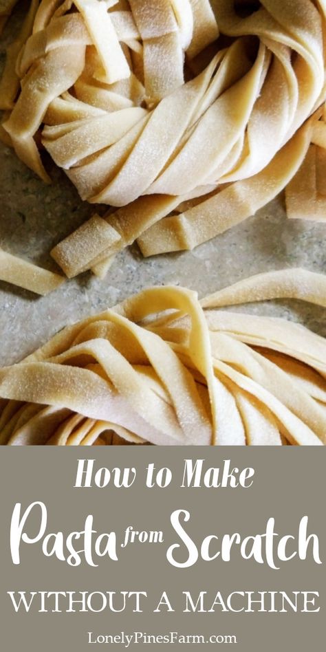 How To Make Pasta By Hand, Homemade Pasta Dough Without Machine, Pasta Dough Recipes Easy, How To Make Fresh Pasta By Hand, Homemade Pasta Easy Recipe, Homemade Pasta For One, Easy Handmade Pasta, How To Make Fettuccine Noodles, Home Made Noodles Recipe How To Make