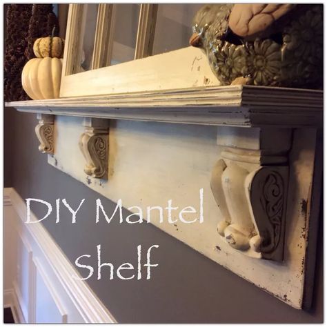 Diy Mantel Shelf, Diy Mantel, Wooden Mantel, Diy Regal, Mantle Shelf, Wood Mantels, Mantel Shelf, Diy Fireplace, Estantes Flotantes