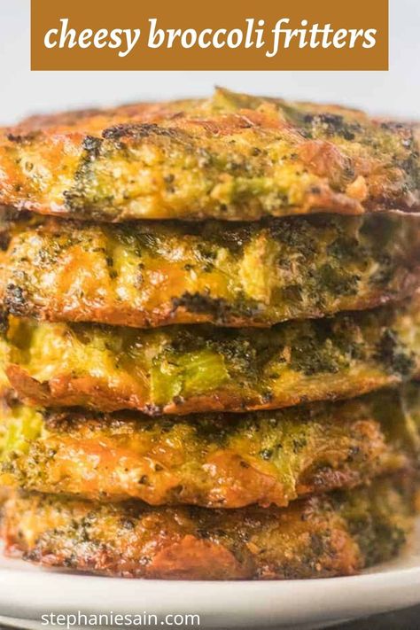 Baked Vegetable Fritters, Baked Broccoli Fritters, Brocolli Fritters Recipes, Brocolli Patties Healthy Recipes, Healthy Veggie Fritters, Baked Fritters Recipe, Baked Veggie Fritters, Broccoli Fritters Baby, Fritters Recipe Vegetables