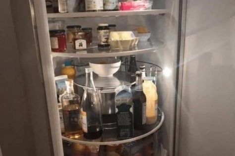 Woman buys lazy Susan FRIDGE and super-organised mums are stunned they even exist Floating Mug, Urban Hell, 24 Hour Clock, Human Interest, Social Entrepreneurship, Washing Basket, Kitchen Spices, Faroe Islands, German Design