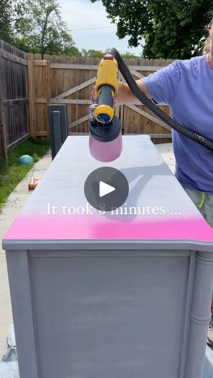 2.2M views · 85K reactions | When I use my sprayer ➡️ Painting with a sprayer is so. much. faster than using a brush or a roller. If your paint surface is not completely flat or has any detailing, spraying is usually the better option, if possible. It took me less than 8 minutes to paint each of two coats on this dresser and less than 5 more to clean the sprayer when I was finished. I’ll post the details in the COMMENTS (links earn commissions) ⤵️ | Shelly Chic Boutique | Shelly Chic Boutique · Original audio Painting With A Sprayer, Diy Bff, Refinished Table, Spray Paint Furniture, Paint Furniture, Flipping Furniture, Guest Bedrooms, Spray Painting, Chic Boutique