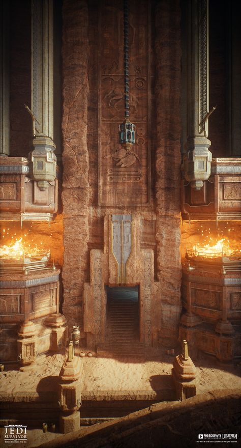 Star Wars Jedi Survivor Art, Jedha Star Wars, Jedi Meditation, Game Environment Concept Art, Narrative Design, Historical Travel, Star Wars Jedi Survivor, Jedi Temple, Uncharted Game