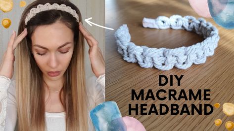 Macrame Accessories Diy, Macrame Hair Accessories, Crochet Headband Tutorial, Macrame Headband, Crochet Hairband, Beautiful Headband, Boho Hairstyle, Macrame Bracelet Patterns, Crochet Patterns Free Beginner