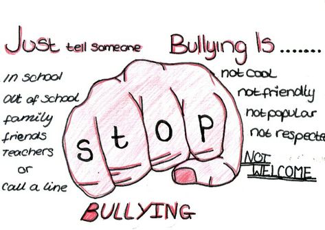 Bulling Drawing Ideas, Anti Bully Poster, Anti Bully Quotes, Stop Bulling, Atrapasueños Diy, Social Media Drawings, Drawing Quotes, Poster Drawing, School Work