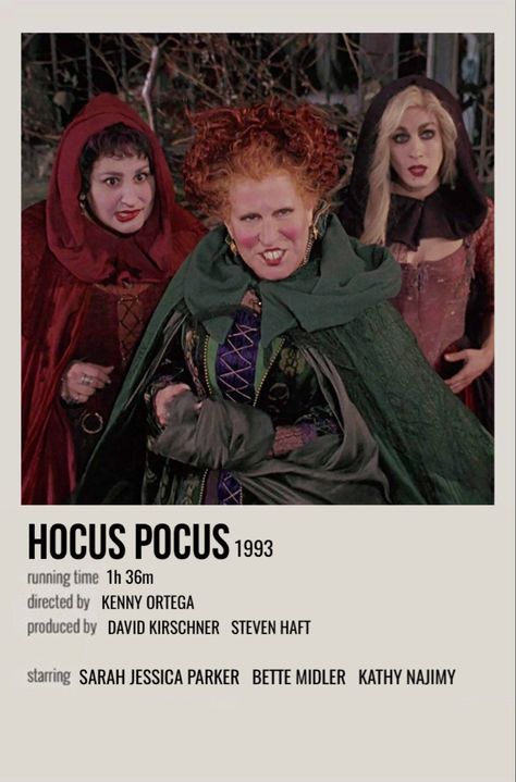 Halloween Movie Poster, The Fall Movie, Polaroid Movie Poster, Kathy Najimy, Hocus Pocus 1993, Hocus Pocus Movie, Halloween Sleepover, Halloween Movie Night, Halloween Film