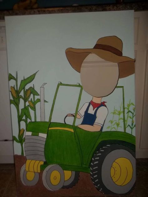 Endlesslycolorfulart Face in the Hole Fall Cutouts, John Deere Party, Tractor Birthday Party, Face Cut Out, Harvest Fest, Face In Hole, Tractor Birthday, Harvest Party, Fall Fest