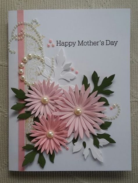 Mother Card, Idee Cricut, Daisy Cards, Mother's Day Diy, Heartfelt Creations, Birthday Cards Diy, Handmade Greetings, Mother's Day Card, E Card