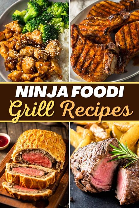 These Ninja Foodi Grill recipes couldn't be better! From steak to chicken to pork chops and veggies, you can make plenty of amazing meals with your Ninja Foodi Grill. Ninja 7 In 1 Recipes, Ninja Smart Xl Grill Recipes, Foodi Grill Ninja Recipes, Ninja Foodi Indoor Grill Recipes, Ninja Sizzle Grill Recipes, Ninja Grill Chicken Recipes, Ninja Foodie Smart Xl Grill Recipes, Ninja Foodi Possiblecooker Pro Recipes, Ninja Foodi Grill Recipes For Beginners