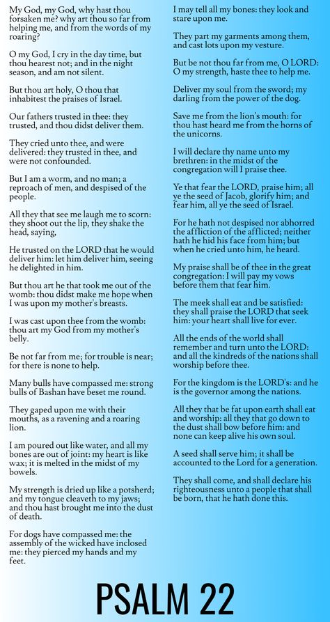 Ye that fear the LORD, praise him; all ye the seed of Jacob, glorify him; and fear him, all ye the seed of Israel. For he hath not despised nor abhorred the affliction of the afflicted; neither hath he hid his face from him; but when he cried unto him, he heard. My praise shall be of thee in the great congregation: I will pay my vows before them that fear him. The meek shall eat and be satisfied: they shall praise the LORD that seek him: your heart shall live for ever… Psalm 22 (KJV) Vision Board Book, Psalm Scriptures, Fear The Lord, Psalm 22, Hoodoo Spells, Praise Him, Praise The Lord, Study Scripture, Worship God