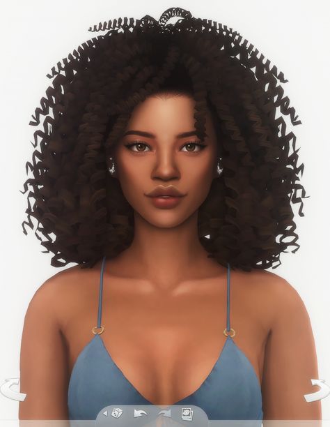 Sims 4 Afro Hair, Sims 4 Curly Hair, The Sims 4 Cabelos, Sims 4 Tsr, Die Sims 4, Sims 4 Black Hair, Sims 4 Cas Mods, Mod Hair, Cc Hair