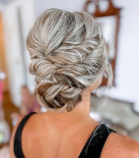 60 Trendiest Updos for Medium Length Hair Medium Hair Length Updos For Wedding, Updos For Gray Hair Over 50, Bridal Hair Updo Medium Length, Gray Hair Updos Over 50, Mother Of The Bride Hairstyles Over 50 Mom Wedding Hairs, October Hairstyles, Updos For Medium Length Hair Wedding, Grey Hair Updos, Mother Of The Bride Updos