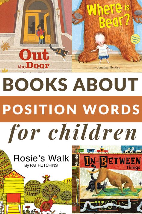 Learn all about prepositions that describe position with these positional word books for kids.  Includes a printable book list. #positionalwords #geometryactivities #booklists #teaching #booksforkids #GrowingBookbyBook Preschool Preposition Activities, Teaching Positional Words Preschool, Position Words Kindergarten, Position Words Preschool, Positional Words Kindergarten, Positional Words Activities, Positional Language, Teaching Prepositions, Best Romance Books