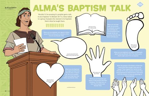 Alma’s Baptism Talk Holy Ghost Talk, Lds Object Lessons, Baptism Talk, Primary Talks, Baptismal Covenants, Lds Talks, Lds Primary Lesson Helps, Lds Primary Lessons, Lds Lessons