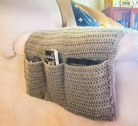 Sofa Organizer, Armchair Caddy, Remote Holder, Remote Organizer, Armchair Organizer, Armrest, Crocheted Remote Control Caddy, Entertainment http://etsy.me/2hPiFy6 Crochet Caddy, Sofa Organizer, Chair Pockets, Remote Caddy, Crochet Hook Holder, Crochet Organizer, Crochet Best, Crochet Storage, Confection Au Crochet