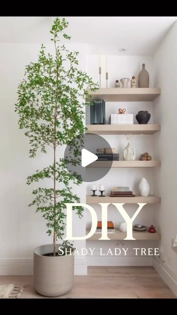 Xiomara Bates •Home decor •DIYs •Furniture makeovers on Instagram: "DIY Faux shady lady tree ! All the details are in my Highlights! Great way to save money making your own indoor trees if you don’t have a green thumb this may. E a great option for you 😊
I made 3 of them. On the first one you see in the video I painted the main branch brown but I did not like it so much so then I started all over with the branch in the natural color so much better !! So easy and they definitely look real . 
Let me know in the comments if you have any questions about this DIY . And don’t forget to save this video for future reference. 😊
_________
Para aquellos que no tienen suerte cuidando de plantas y árboles naturales esta es una súper opción para aun tener árboles decorativos bellos en tu hogar. Todos Shady Lady Tree, Way To Save Money, Indoor Trees, Shady Lady, Natural Gifts, Money Making, Ways To Save Money, Ways To Save, Green Thumb