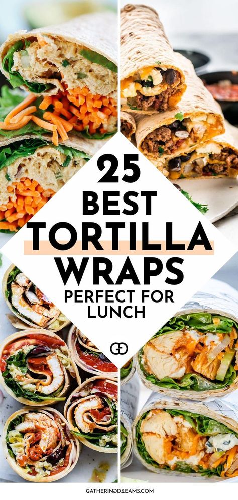 Tortilla Wrap Recipes Quick Grab And Go Meals, Tortilla Wrap Recipes, Grab And Go Lunch, Wraps Recipes Easy, Hummus Wrap, Healthy Sandwich Recipes, Wholesome Meals, Tortilla Wrap, Lunch Wraps